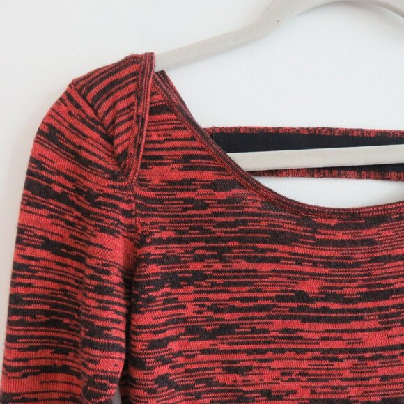 REBECCA MINKOFF Silk Cashmere Open Back Essef Sweater Dress Burnt Orange Size S - Picture 6 of 15